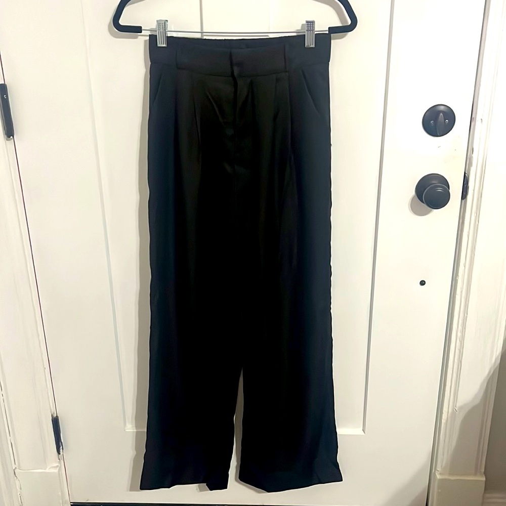 Black wide leg pants - size Small